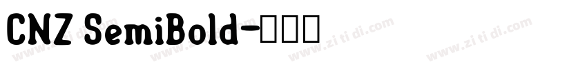CNZ SemiBold字体转换